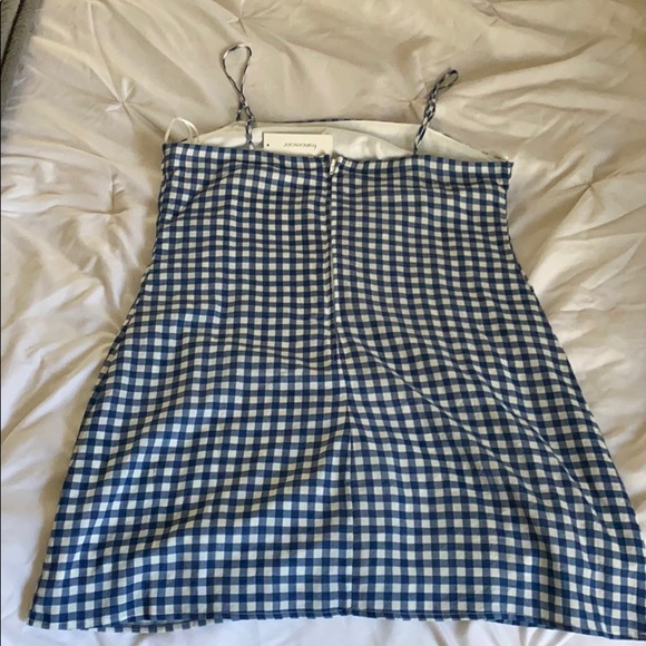 Francesca’s blue gingham dress size large - Picture 2 of 2